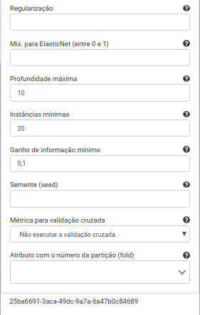 Formulário Gradient Boosted Tree Regressor - parte 1