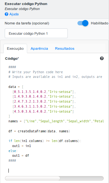 Ler código python
