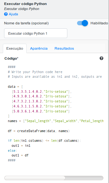 Ler código python